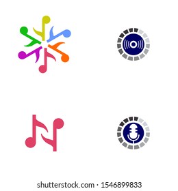 music logo design vector illustration