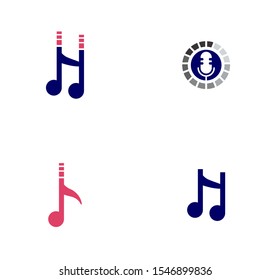 music logo design vector illustration