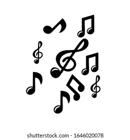 music logo design, vector illustration concept