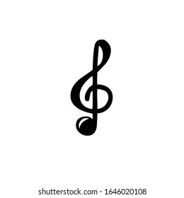 music logo design, vector illustration concept