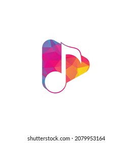 Music logo design vector illustration.