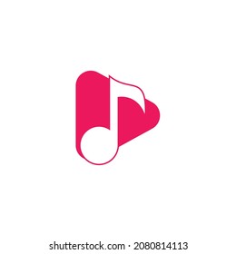 Music logo design vector illustration.