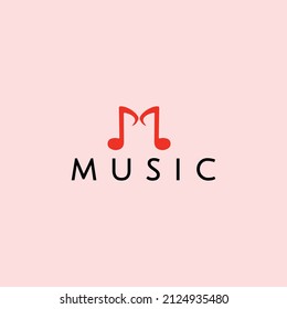 Music logo design vector illustration