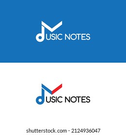 Music logo design vector illustration
