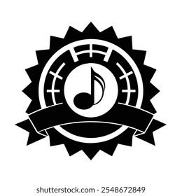 Music Logo Design Vector Illustration for Brands and Creatives