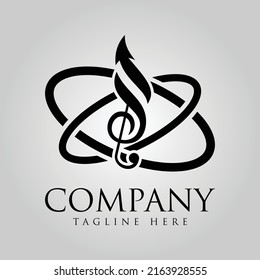 music logo design vector image