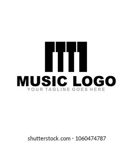 Music logo design vector template