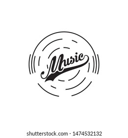 music logo design vector template