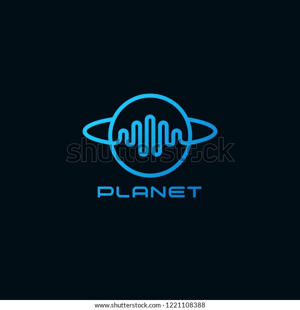 Music Logo Electro Wave Night Club Stock Vector Royalty Free