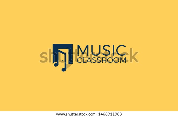 Music Logo Formed Musical Notes Open Stock Vector Royalty