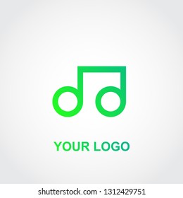 music logo. gradation colorful template design vector