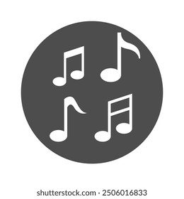 Music logo icon design illustration