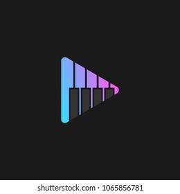 Music Logo Icon Design Template. Vector Illustration