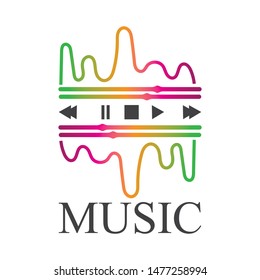  music logo and icon design template