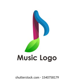 music logo icon design vector
