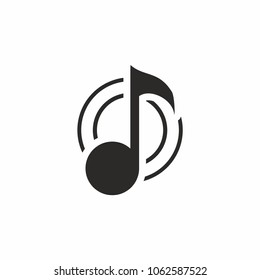 Music logo icon. Vector