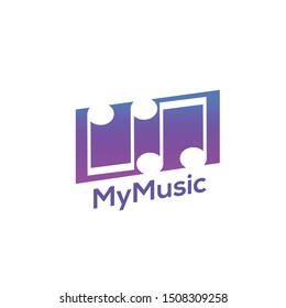 Music logo icon vector design . for music and sound logo template