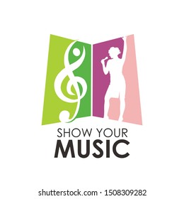 Music logo icon vector design . for music and sound logo template