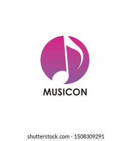 Music logo icon vector design . for music and sound logo template