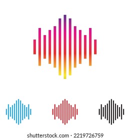 music logo icon vector design illustration template