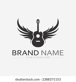 music logo icon vector design illustration template