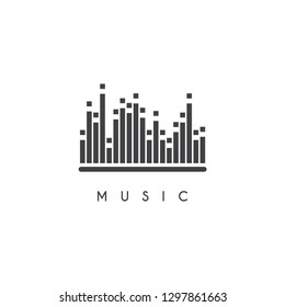 Music logo icon. Vector illustration eps 10