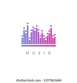 Music logo icon. Vector illustration eps 10