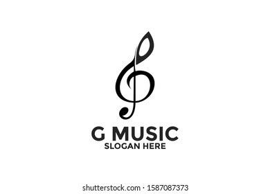 Music Logo Icon Vector Illustration, Music Logo Template