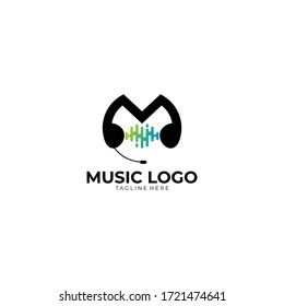 music logo icon vector isolated