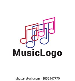 Music logo icon vector template.