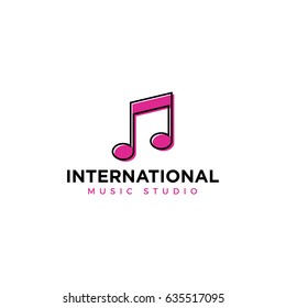 music logo icon vector template