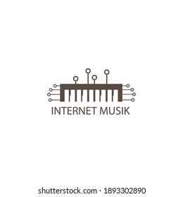  music logo illustration internet design template vector