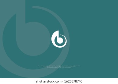 Music Logo, letter b music Beat note logo design, abstract musical, Instrument, Headphone logo template