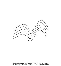 Music logo M letter design template