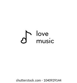 Music logo minimal design vector