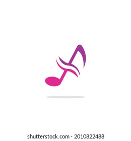 Music Logo, music note logo design, abstract musical logo template