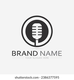 Musiklogo und Noten - Vektorgrafik-Design