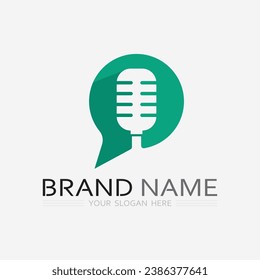 Music logo and note Icon Vector illustration design