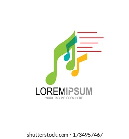 Music logo, Music note vector icons, Note logo icon creative template vector