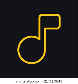 Notas musicales del logo musical. Muy adecuado para logotipos musicales, aplicaciones, etc.