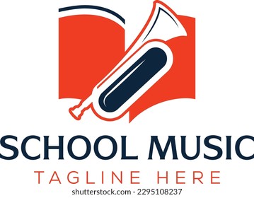 Music logo for schools or universities full music logo image 
creative music logo vector illustration