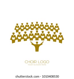 Music logo. Singing the choir.