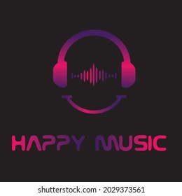 MUSIC LOGO, WITH SMILE AND HAPPY, CAN ADD IN ANYTHING ABOUT MUSIC