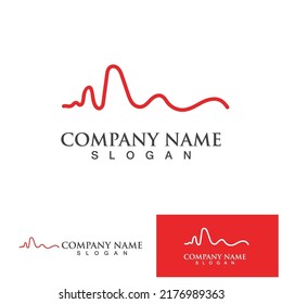 plantilla de ilustración de diseño de icono de ecualizador de onda de sonido con logotipo de música