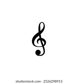 Ícone da tecnologia de sucesso do logotipo da música com fundo branco.