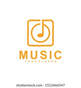 MUSIC LOGO TEMPLATE, DESIGN CONCEPT, VECTOR ILLUSTRATION