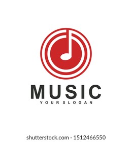 MUSIC LOGO TEMPLATE, DESIGN CONCEPT, VECTOR ILLUSTRATION