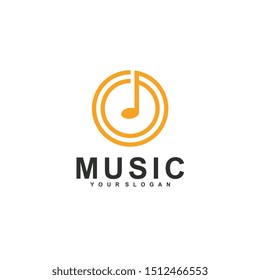 MUSIC LOGO TEMPLATE, DESIGN CONCEPT, VECTOR ILLUSTRATION