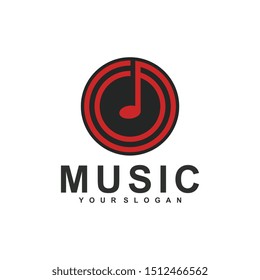 MUSIC LOGO TEMPLATE, DESIGN CONCEPT, VECTOR ILLUSTRATION