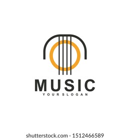 MUSIC LOGO TEMPLATE, DESIGN CONCEPT, VECTOR ILLUSTRATION